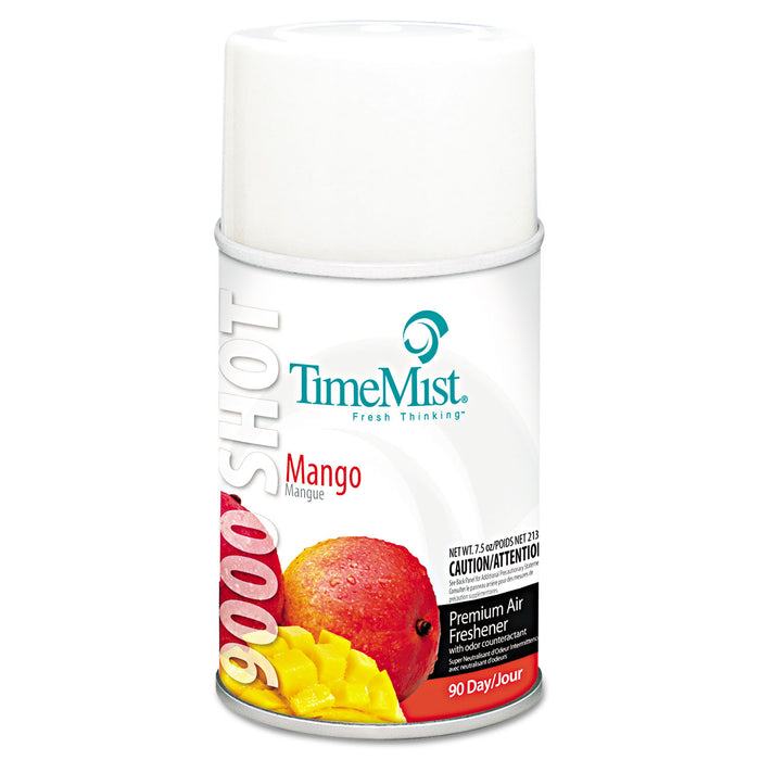 9000 Shot Metered Air Fresheners Refill, Mango, 7.5 oz Aerosol, 4/Carton