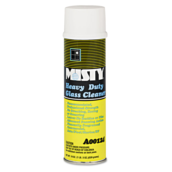 Heavy-Duty Glass Cleaner, Citrus, 20oz Aerosol, 12/Carton