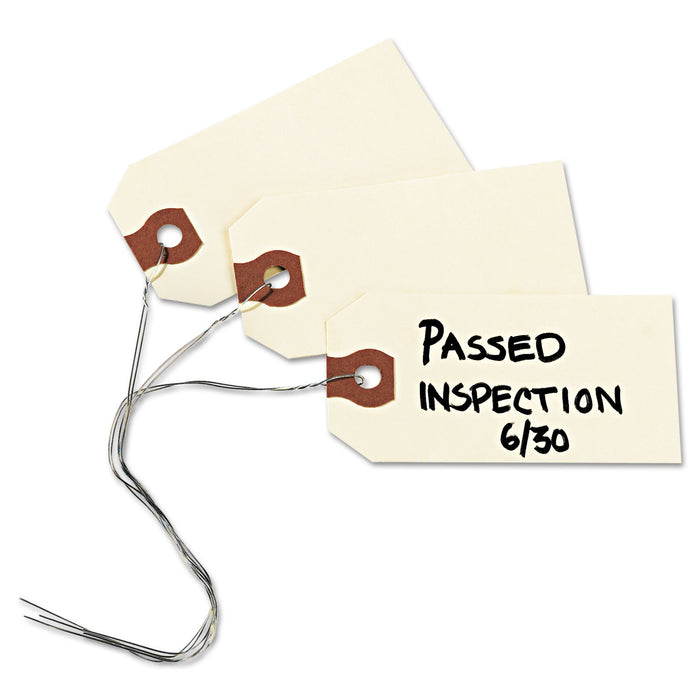 Double Wired Shipping Tags, 13pt. Stock, 3 1/4 x 1 5/8, Manila, 1,000/Box