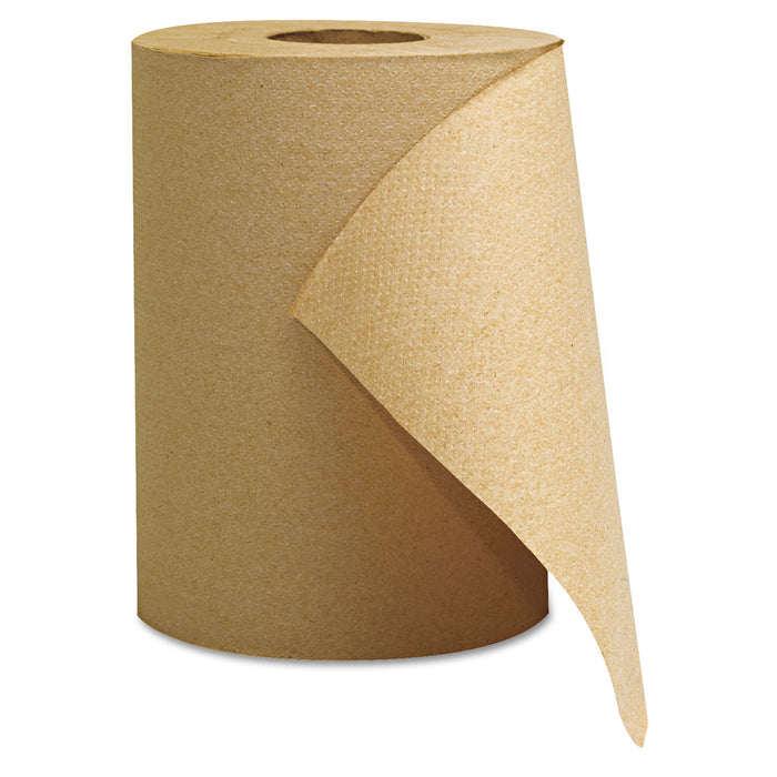 Hardwound Roll Towels, Natural, 8" x 350ft, 12 Rolls/Carton