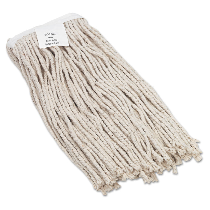 Mop Head, Value Standard Head, Rayon Fiber, Cut-End, Size No. 16, WE, 12/Carton