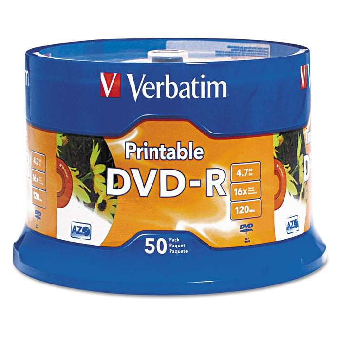 DVD-R Disc, 4.7 GB, 16x, White, 50/Pk