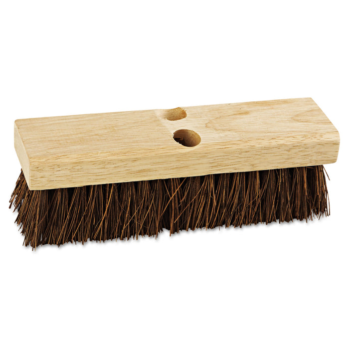 Deck Brush Head, 10" Wide, Palmyra Bristles