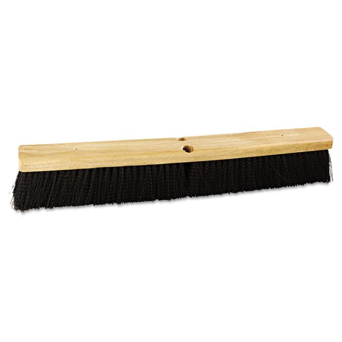 Floor Brush Head, 24" Wide, Polypropylene Bristles