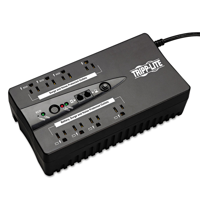 ECO Series Energy-Saving Standby UPS with USB Monitoring, 8 Outlets, 550VA, 420J