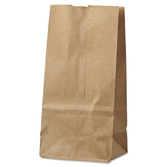 Grocery Paper Bags, 30 lbs Capacity, #2, 4.31"w x 2.44"d x 7.88"h, Kraft, 500 Bags