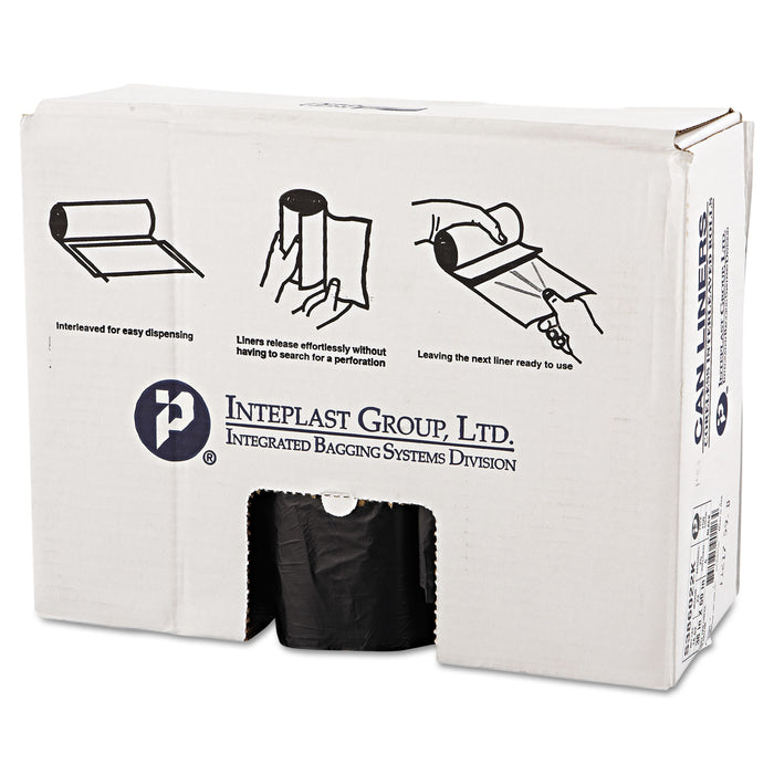 High-Density Commercial Can Liners, 60 gal, 22 microns, 38" x 60", Black, 150/Carton
