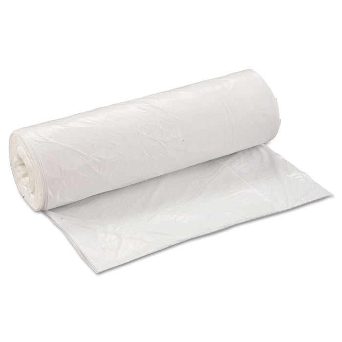 Low-Density Commercial Can Liners, 45 gal, 0.8 mil, 40" x 46", White, 100/Carton