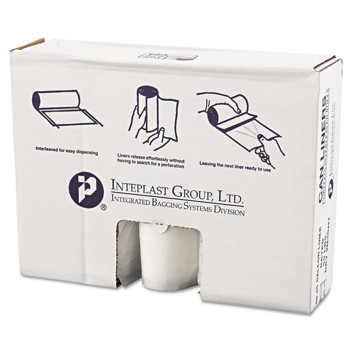 High-Density Commercial Can Liners Value Pack, 45 gal, 12 microns, 40" x 46", Clear, 250/Carton