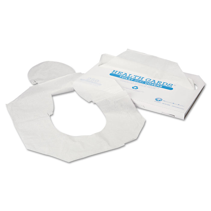 Health Gards Toilet Seat Covers, Half-Fold, White, 250/Pack, 4 Packs/Carton