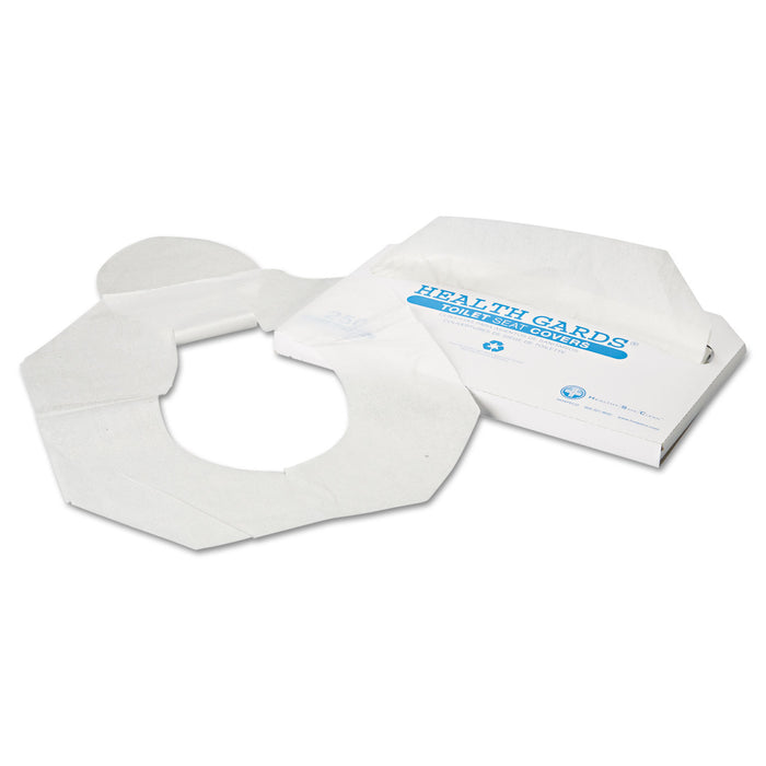 Health Gards Toilet Seat Covers, Half-Fold, White, 250/Pack, 10 Boxes/Carton