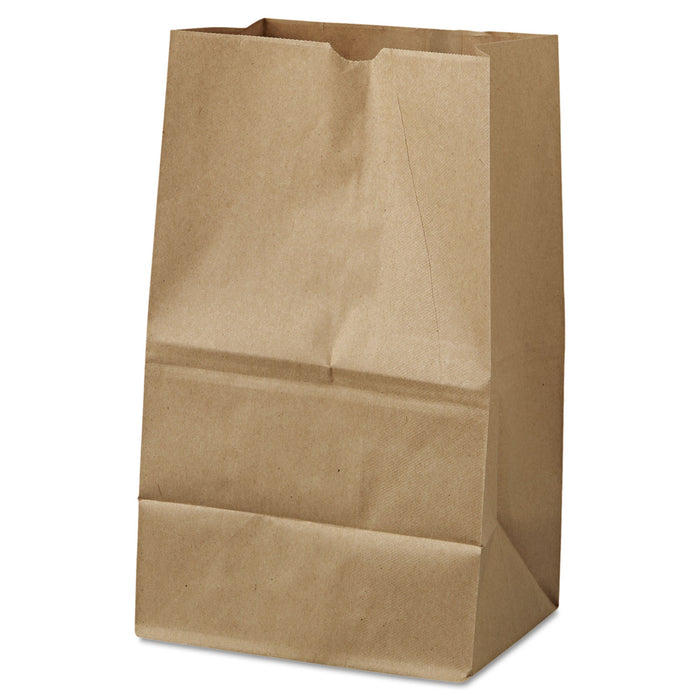 Grocery Paper Bags, 40 lbs Capacity, #20 Squat, 8.25"w x 5.94"d x 13.38"h, Kraft, 500 Bags