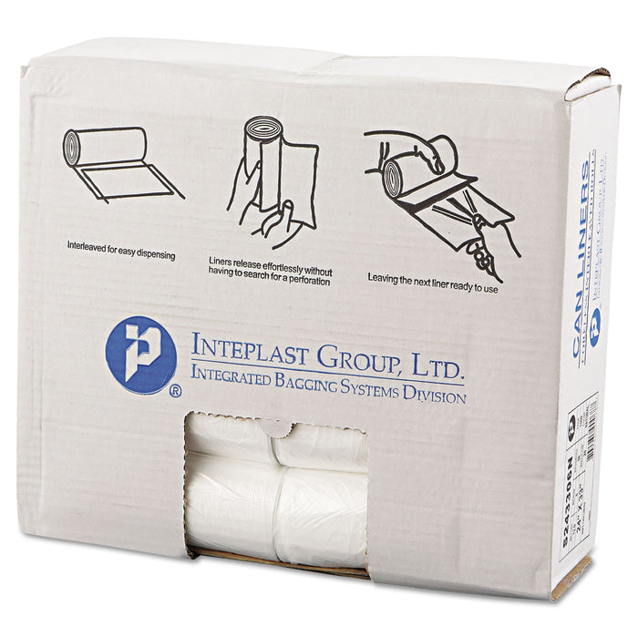 High-Density Commercial Can Liners, 16 gal, 6 microns, 24" x 33", Natural, 1,000/Carton
