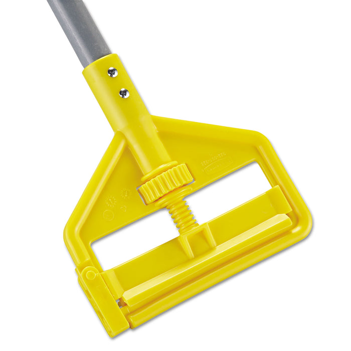 Invader Fiberglass Side-Gate Wet-Mop Handle, 1 dia x 54, Gray/Yellow