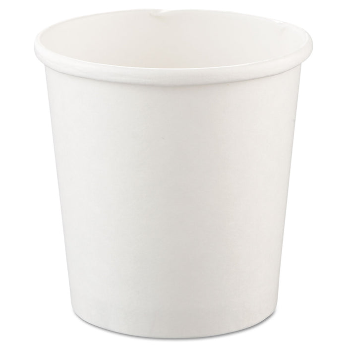 Flexstyle Double Poly Paper Containers, 16oz, White, 25/Pack, 20 Packs/Carton