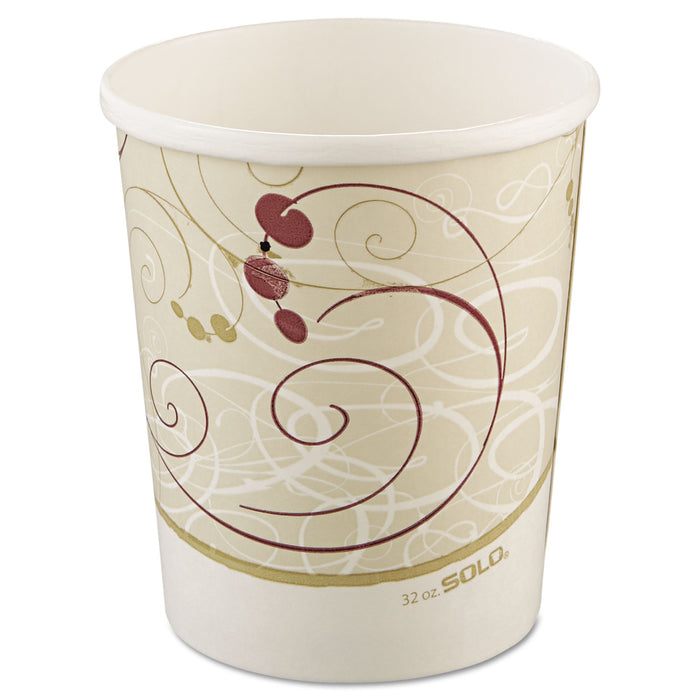 Flexstyle Double Poly Paper Containers, 32oz, Symphony Design, 500/Carton
