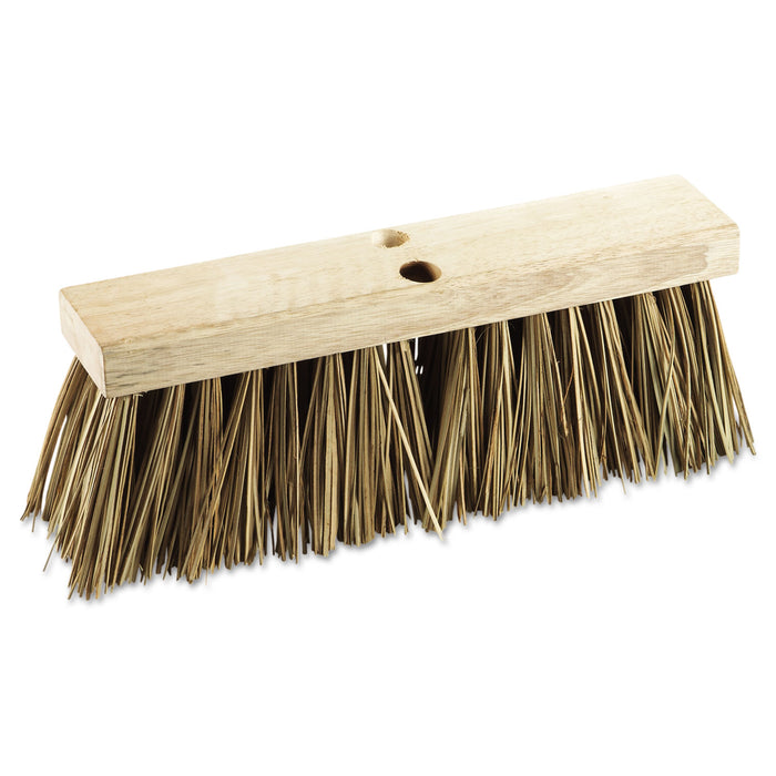 Street Broom Head, 16" Wide, Palmyra Bristles