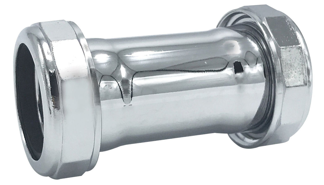 1 1/4" Chrome-Plated Double Slip Coupling
