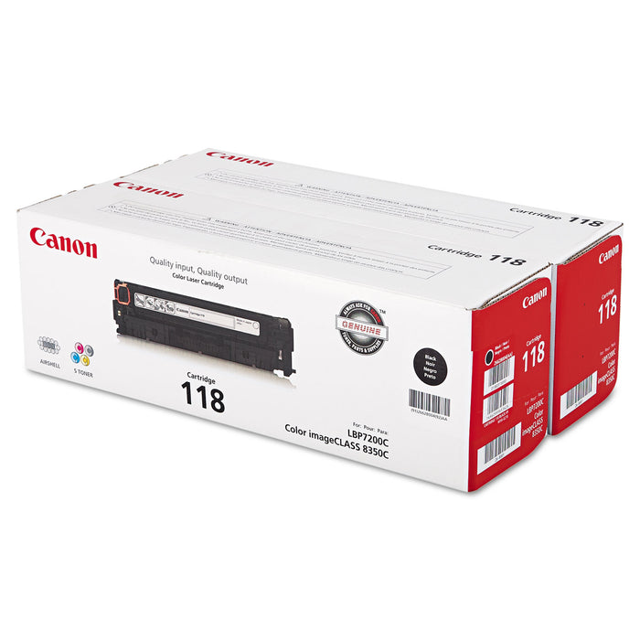 2662B004 (118) Toner, Black, 2/Pack