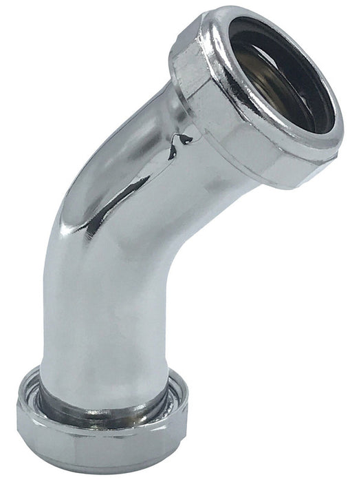1 1/4" Chrome-Plated Double Slip 45 Degree Elbow