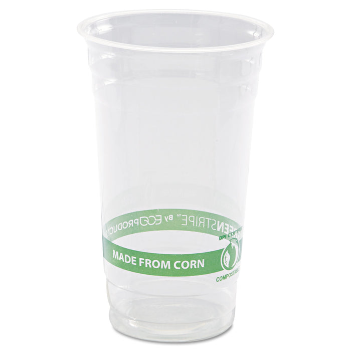 GreenStripe Renewable & Compostable Cold Cups - 24oz., 50/PK, 20 PK/CT