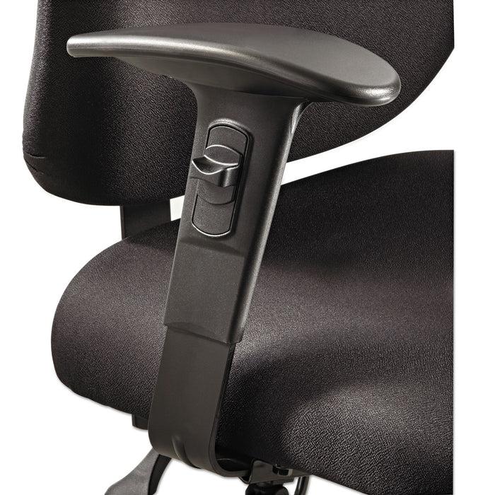 Height/Width-Adjustable T-Pad Arms for Alday 24/7 Task Chair, 3.5w x 10.5d x 14h, Black, 1 Pair