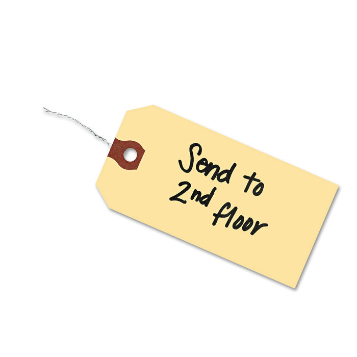 Double Wired Shipping Tags, 13pt. Stock, 2 3/4 x 1 3/8, Manila, 1,000/Box