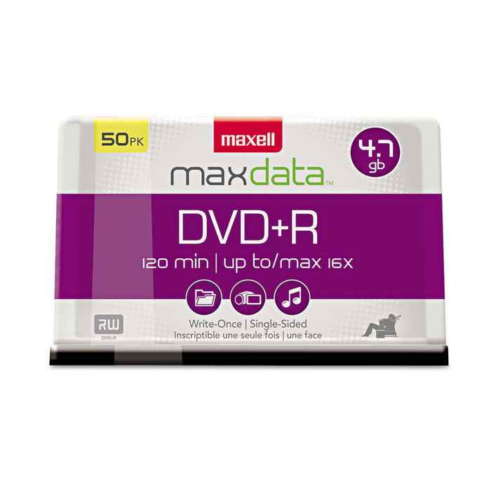 DVD+R Discs, 4.7GB, 16x, Spindle, Silver, 50/Pack