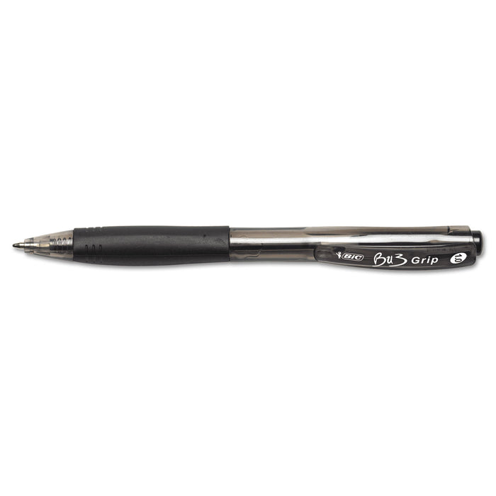 BU3 Retractable Ballpoint Pen, Bold 1 mm, Black Ink/Barrel, Dozen