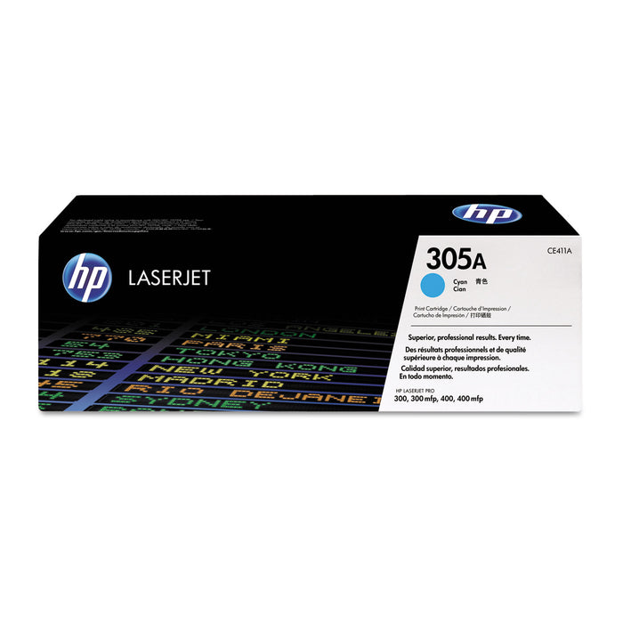 HP 305A, (CE411A-G) Cyan Original LaserJet Toner Cartridge for US Government