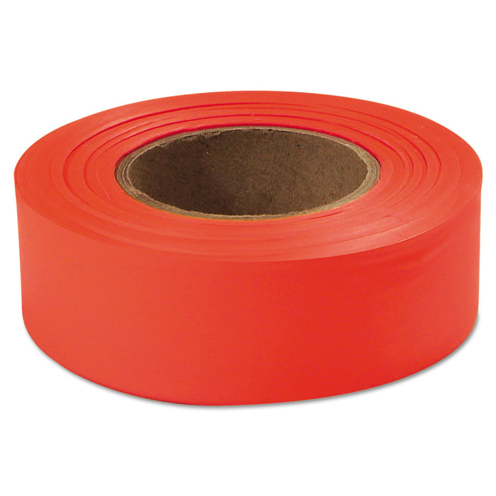 Flagging Tape, Glo-Orange, 1" x 200ft, Plastic