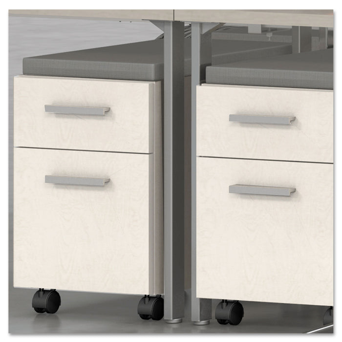 e5 Series Mobile Box/File Pedestal, 15.25w x 24d x 23h, White