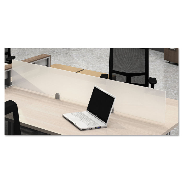 e5 Series Above-Surface Privacy Panel, 54w x 0.19d x 12h, Green Crystal Ice