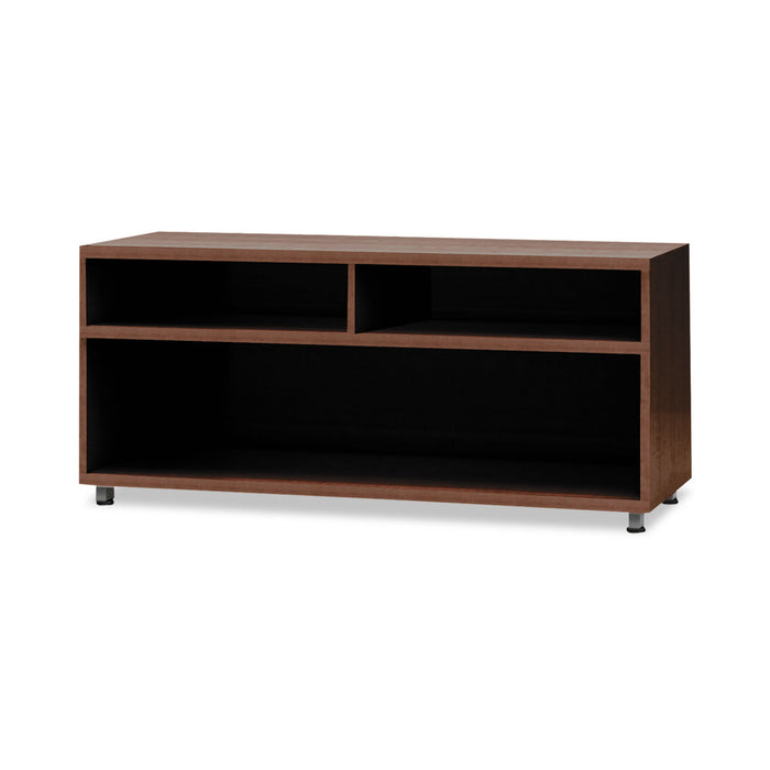 e5 Series Open Storage Cabinet, 42w x 18d x 23h, Walnut