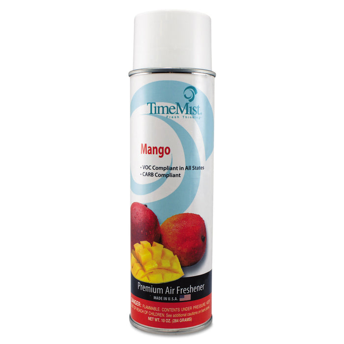 Premium Hand-Held Air Freshener, Mango, 10 oz Aerosol, 12/Carton
