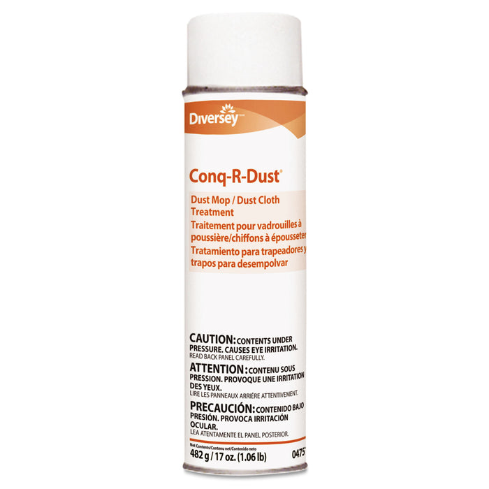 Conq-r-Dust Dust Mop/Dust Cloth Treatment, Amine Scent, 17oz Aerosol, 12/Carton