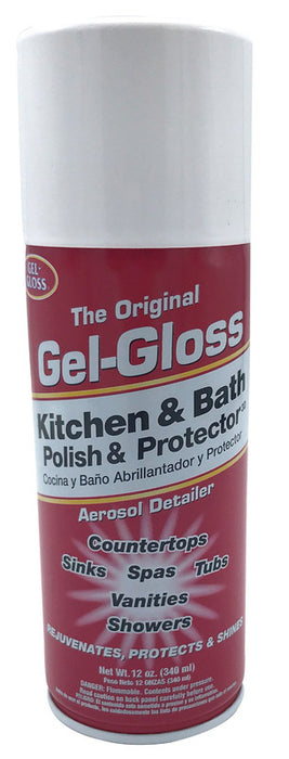 "Gel-Gloss" Fiberglass & Marble Cleaner Aerosal Spray 12 Oz.