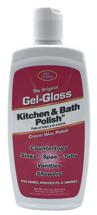 "Gel-Gloss" Fiberglass & Marble Cleaner 16 Oz. Liquid
