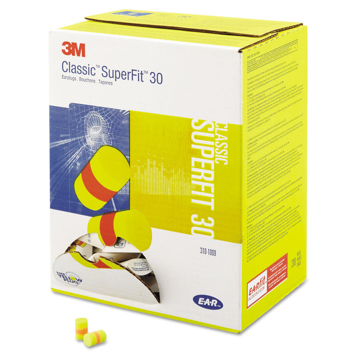 E-A-R Classic SuperFit 33 Foam Earplug, Uncorded, Pillow Pack