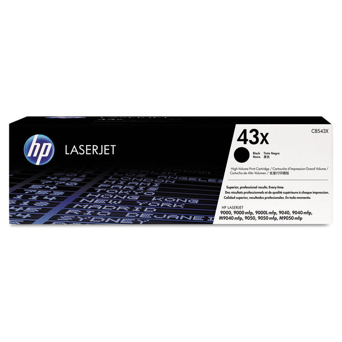 HP 43X, (C8543X) High Yield Black Original LaserJet Toner Cartridge