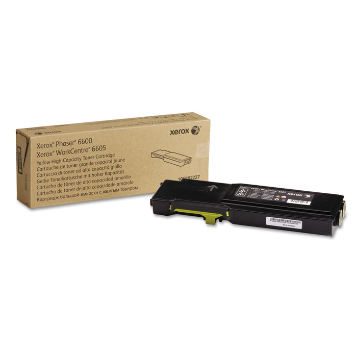106R02227 High-Yield Toner, 6000 Page-Yield, Yellow