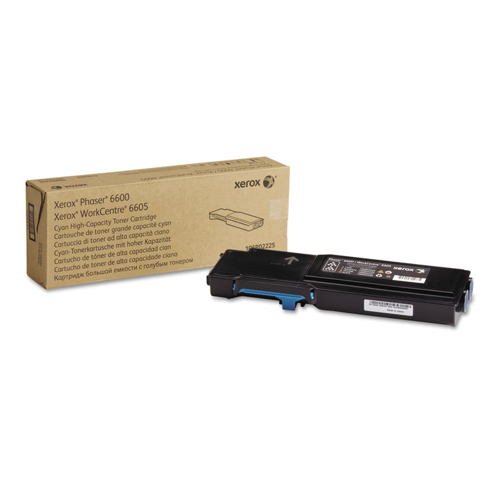 106R02225 High-Yield Toner, 6000 Page-Yield, Cyan