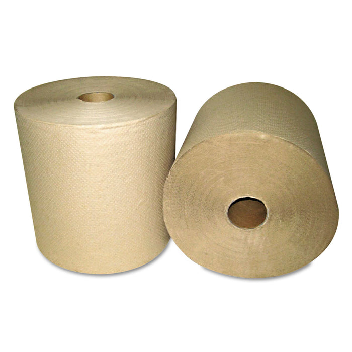Hardwound towel, Brown, One-ply, 800 ft, 6/CT