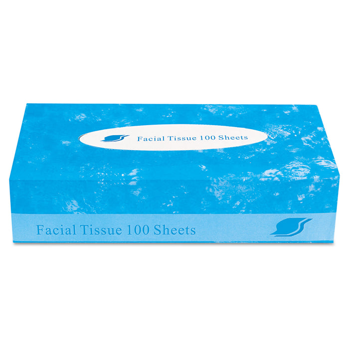 Boxed Facial Tissue, 2-Ply, White, 100 Sheets/Box