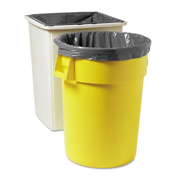 Linear Low Density Can Liners, 50 gal, 2 mil, 45" x 47", Gray, 100/Carton