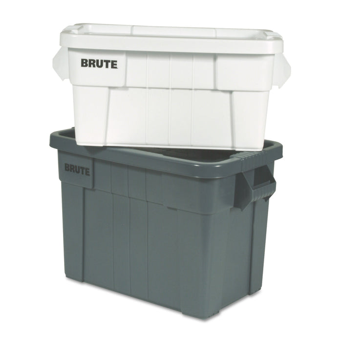 Brute Tote Box, 20 gal, 27.88" x 17.38" x 15.13", Gray