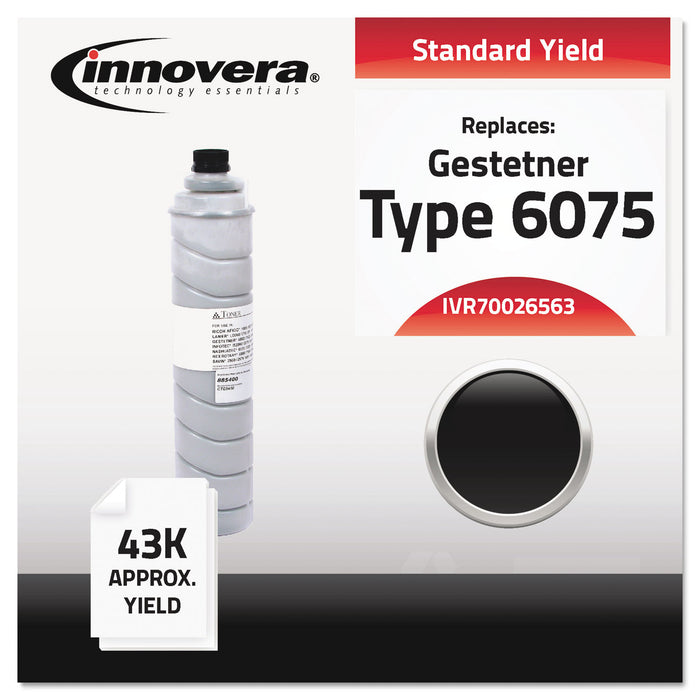 Remanufactured Black Toner Cartridge, Replacement for Ricoh 6075 (89883), 43,000 Page-Yield