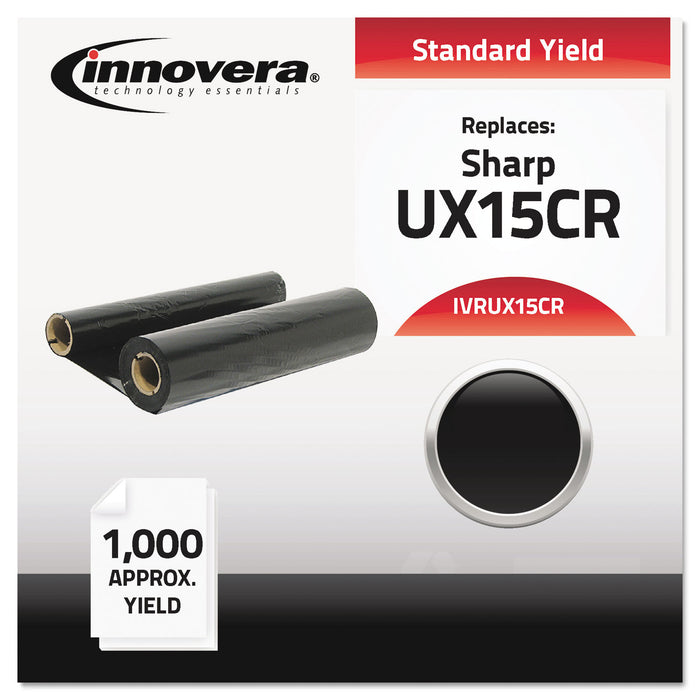 Compatible Black Thermal Transfer Print Cartridge, Replacement for Sharp UX15CR, 500 Page Yield