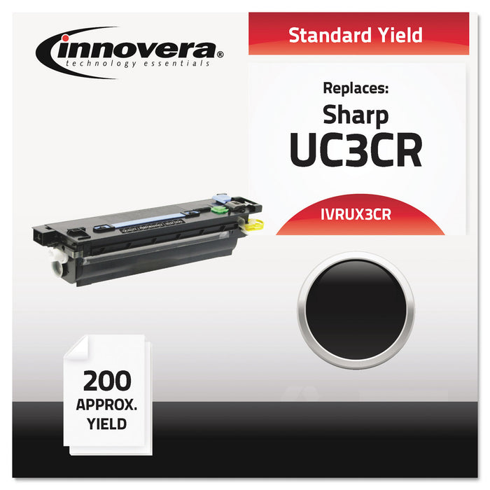 Compatible Black Thermal Transfer Print Cartridge, Replacement for Sharp UX3CR, 100 Page Yield