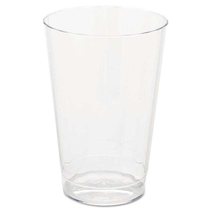 Classic Crystal Plastic Tumblers, 12 oz, Clear, Fluted, Tall